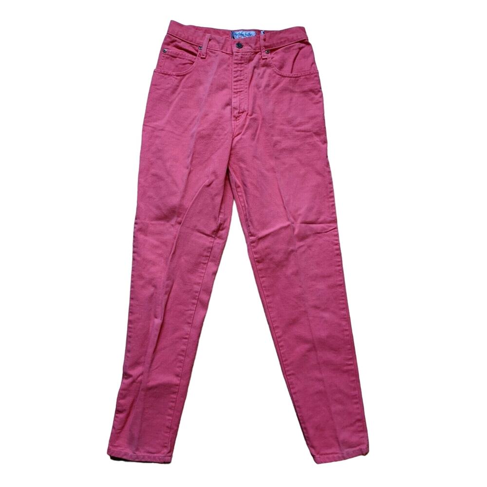 Vintage Beverly Hills BHDC Womens Jeans Pink Taper Leg Size 9 80's
